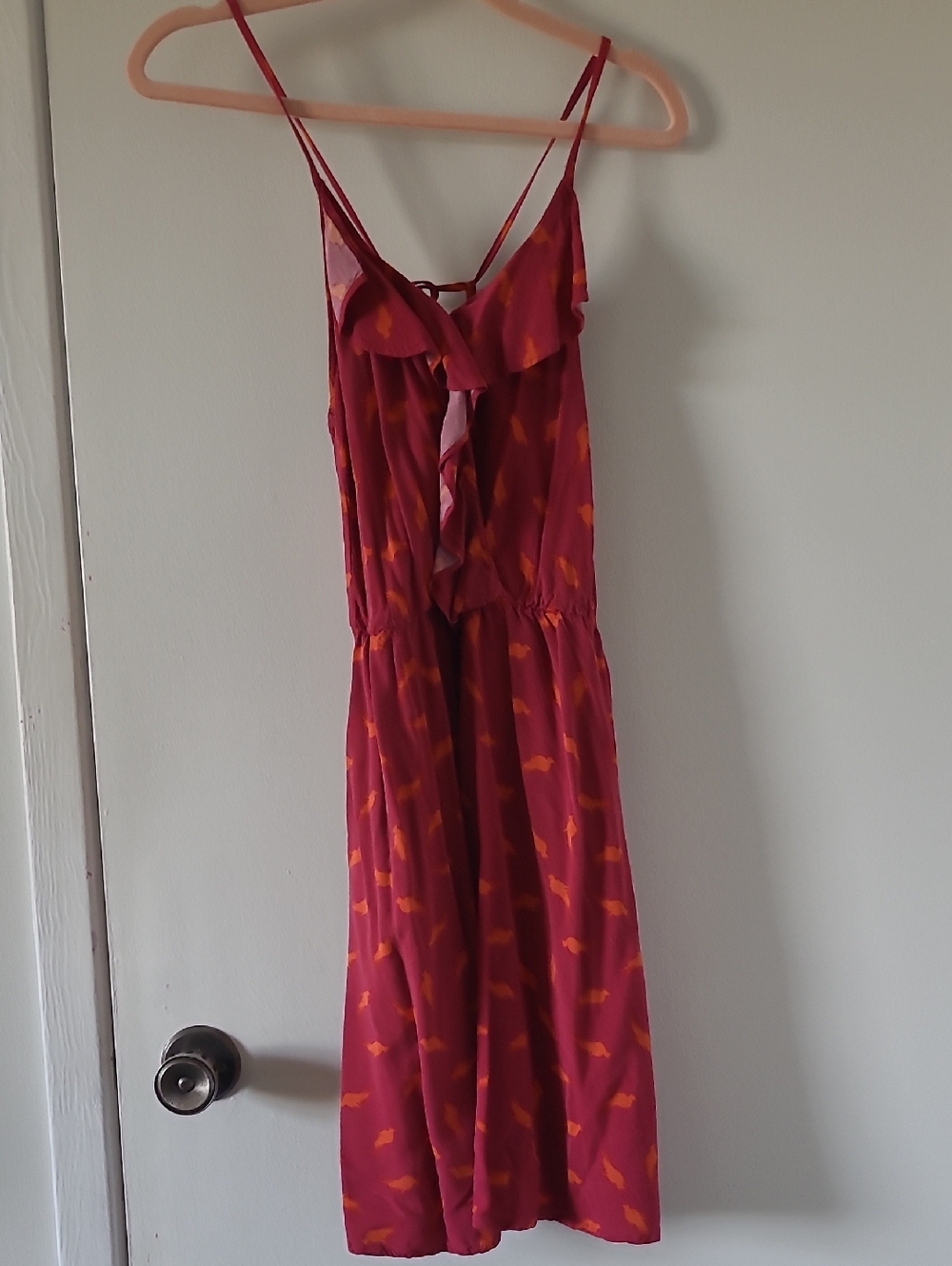 George Berry and Orange Tie-Strap Sundress